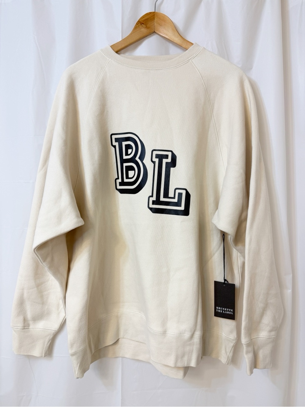 Brunette The Label "BLONDE" Not Your Boyfriend's Crew Neck Almond Milk XS/S